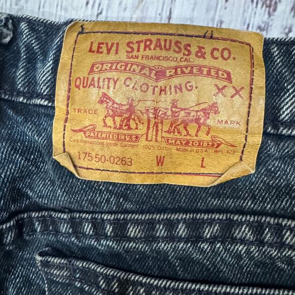 Vintage Levi’s 550 Women’s Jeans 13 28x30 Faded Black USA Relaxed Tapered - Picture 5 of 11